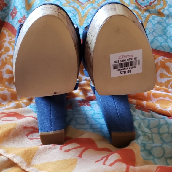 New Nicole Miller cork wedge sandal size 7 - Picture 4 of 6